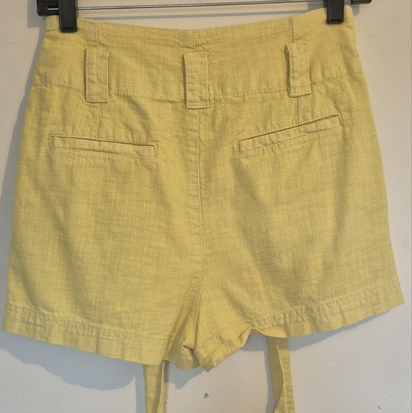 Free People Sunny Yellow Cargo Shorts - Picture 4 of 8